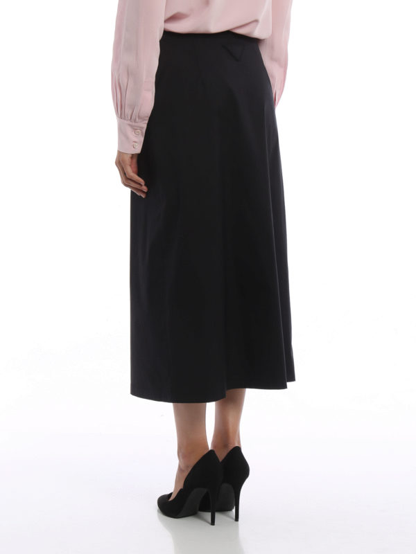 iKRIX PRADA: Knee length skirts & Midi - Poplin long skirt