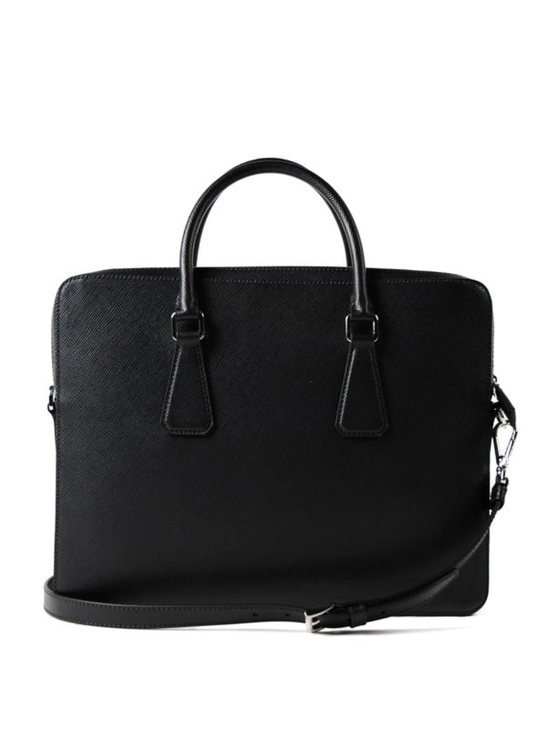 Prada Saffiano leather briefcase - Black - Men | 2VE3682FAD002