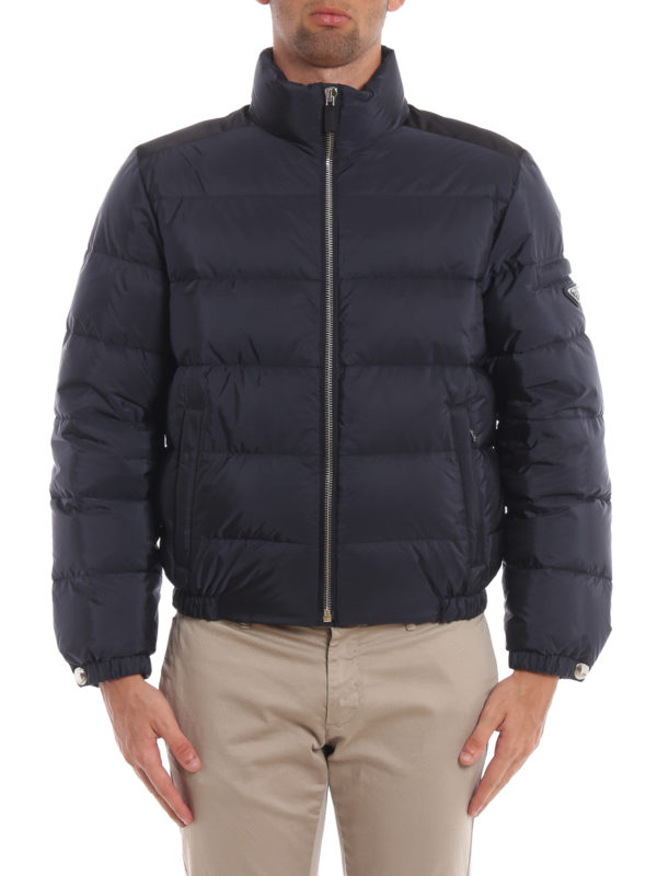 iKRIX PRADA: padded jackets - Semi glossy navy nylon puffer jacket