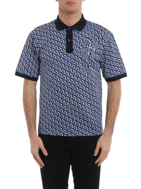 iKRIX PRADA: polo shirts - Patterned piqué polo shirt