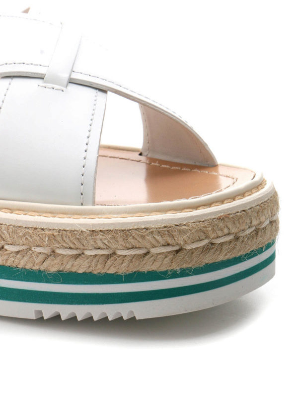 iKRIX PRADA: sandals - Criss cross leather sandals