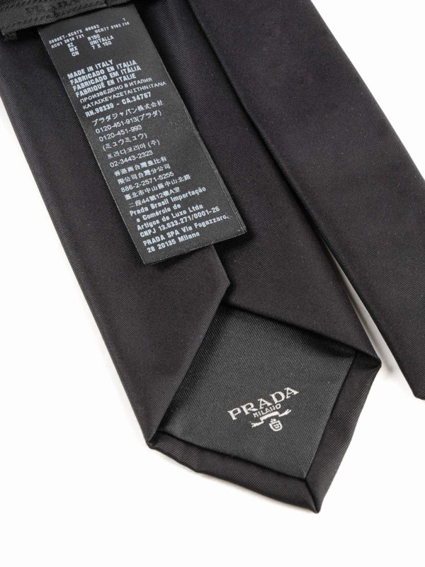 PRADA ネクタイ 黒 PRADA プラダ Re-Nylon ギャバジン ネクタイ (PRADA/ネクタイ