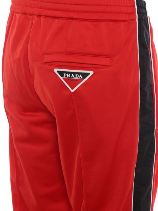 iKRIX PRADA: tracksuit bottoms - Red fleece track pants