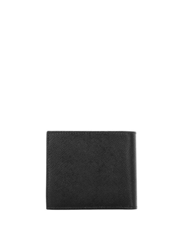 iKRIX PRADA: wallets & purses - Black saffiano bifold wallet
