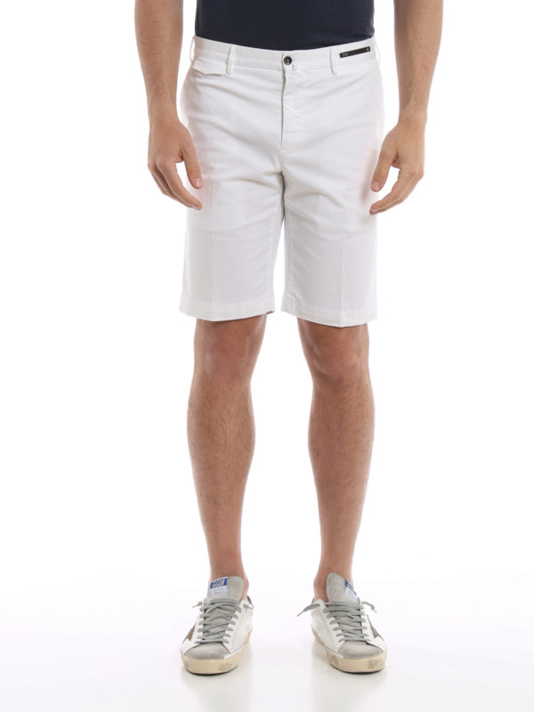 iKRIX PT 01: Trousers Shorts - Soft cotton white short pants