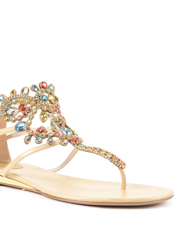 iKRIX RENE CAOVILLA: sandals - Crystal detailed leather sandals