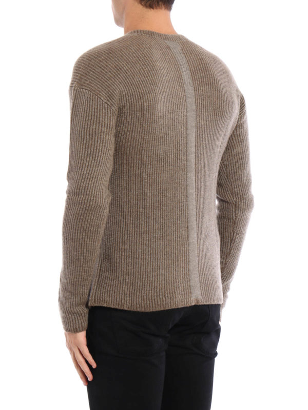 iKRIX RICK OWENS HUN: Strickpullover mit Rundhalsausschnitt - Pullover Mit Rundhalsausschnitt