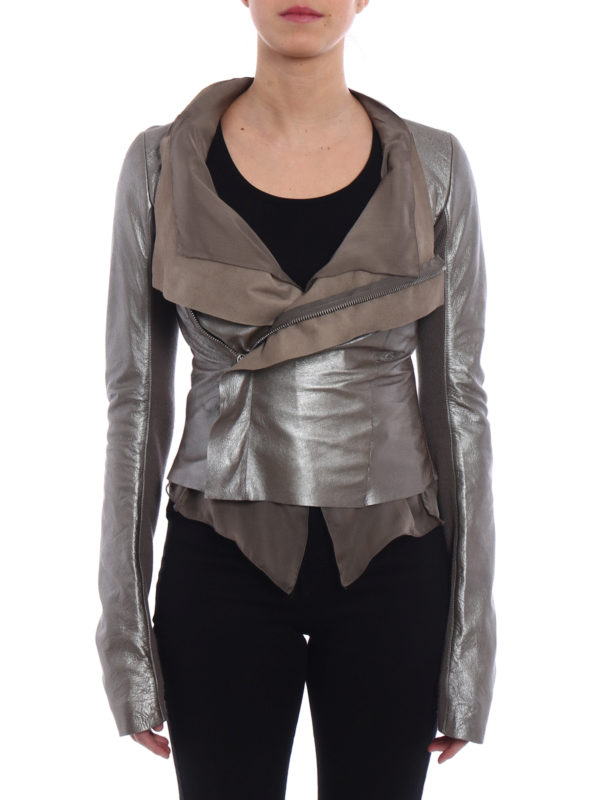 iKRIX RICK OWENS HUN: leather jacket - Dirt S/S 18 lambskin jacket