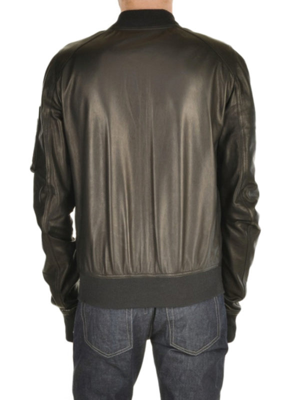 iKRIX RICK OWENS HUN: leather jacket - Leather bomber jacket