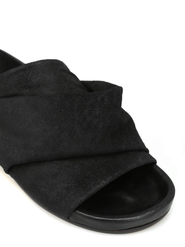 Rick Owens Mobius Granola nubuk slide sandals|RU17S3838LB09 Rick Owens Mobius Granola nubuk slide sandals|RU17S3838LB09
