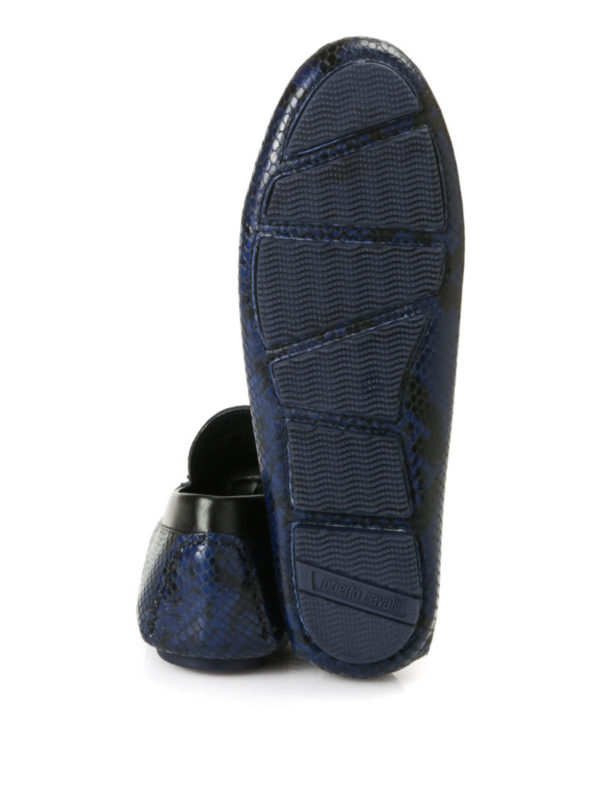 iKRIX ROBERTO CAVALLI: Loafers & Slippers - Python leather loafers