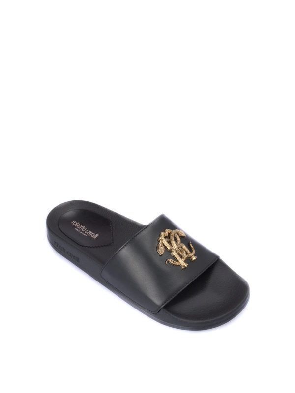 iKRIX ROBERTO CAVALLI: sandals - Applied logo slides