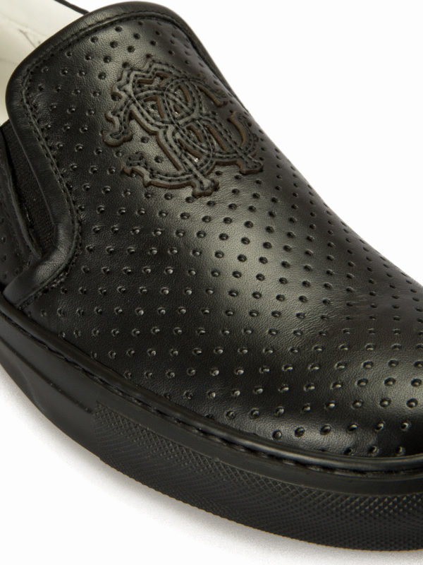 iKRIX ROBERTO CAVALLI: trainers - Drilled leather slip-ons