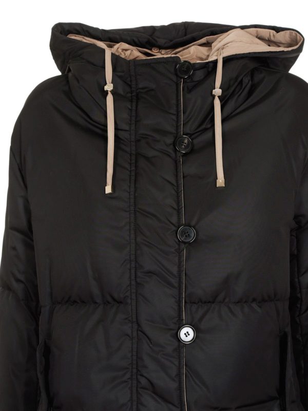 iKRIX S MAX MARA: padded coats - The Cube reversible down jacket in black