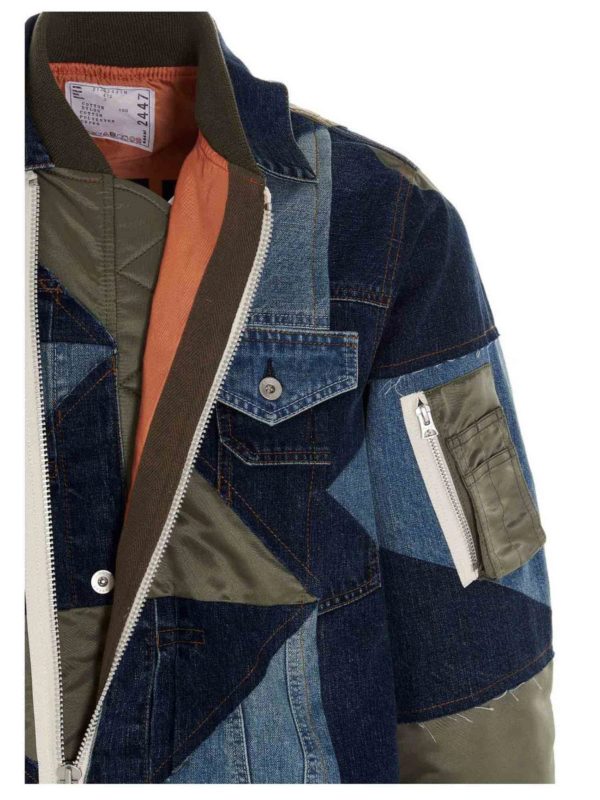 iKRIX Sacai: denim jacket - Patchwork denim jacket