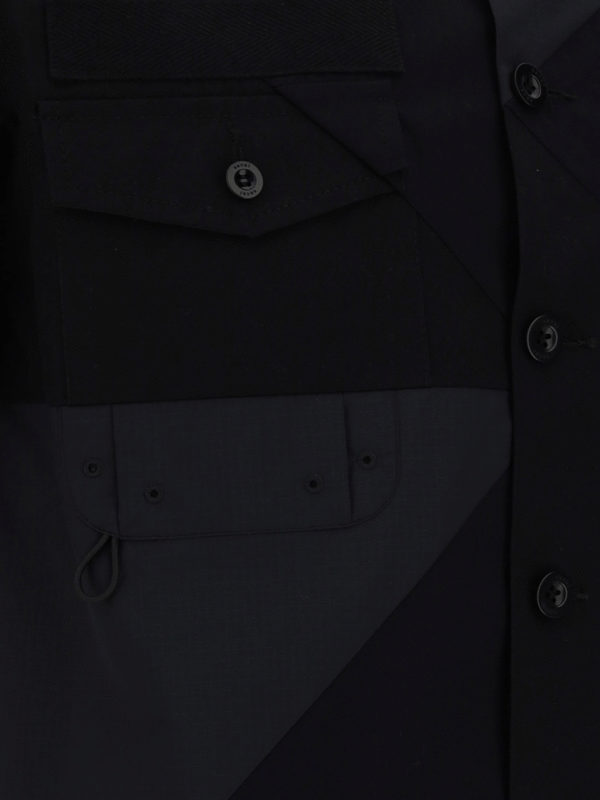 iKRIX Sacai: camicie - Camicia in cotone effetto patchwork