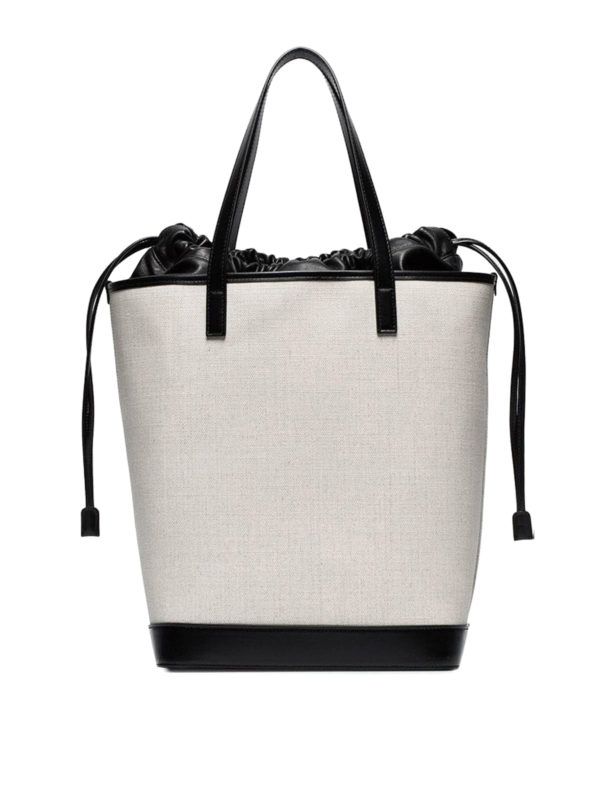 iKRIX SAINT LAURENT: Bucket bags - White raffia bucket bag
