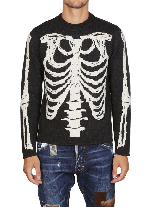 iKRIX SAINT LAURENT: Strickpullover mit Rundhalsausschnitt - Rundhalspullover - Schwarz