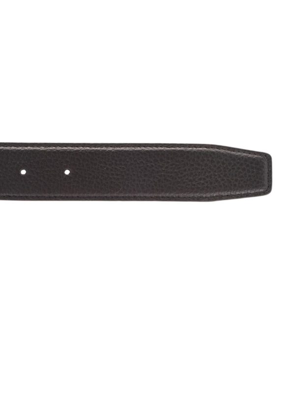 iKRIX SALVATORE FERRAGAMO: belts - Reversible Gancini belt in black and hickory