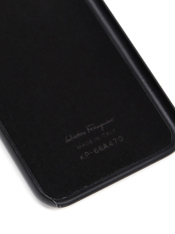 Ferragamo Two-tone Gancini iPhone X cover - Black|66A470713823