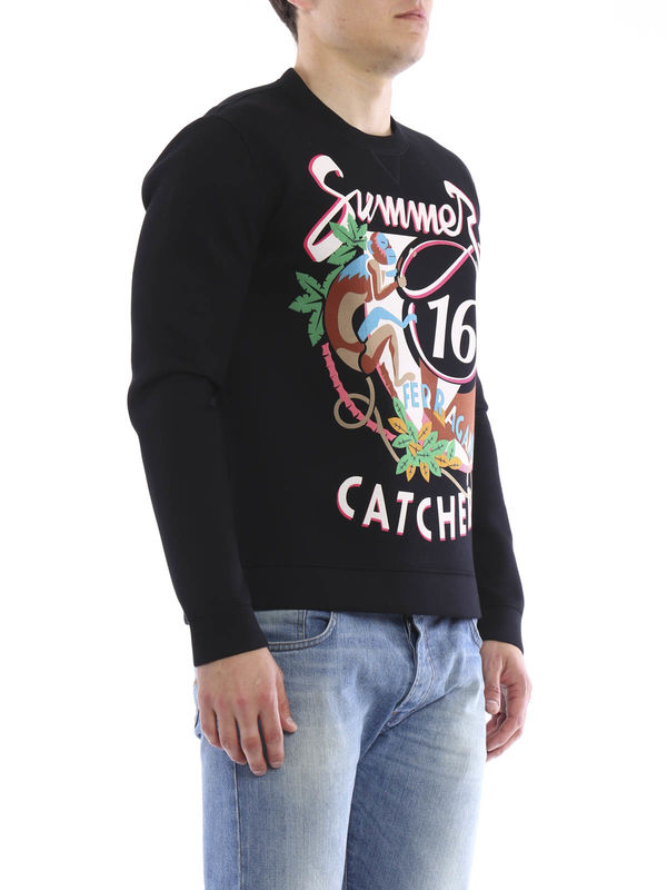 iKRIX SALVATORE FERRAGAMO: Sweatshirts & Sweaters - Printed viscose sweatshirt