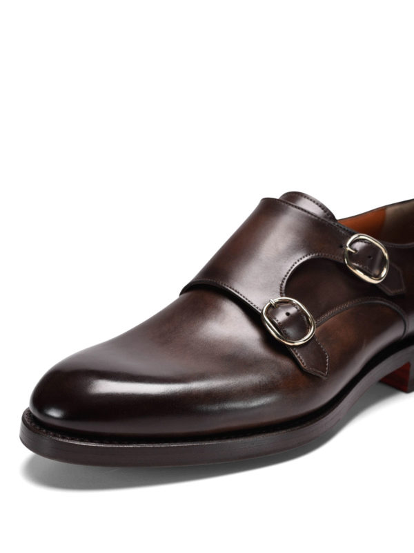 iKRIX SANTONI: classic shoes - Brushed leather double monkstrap