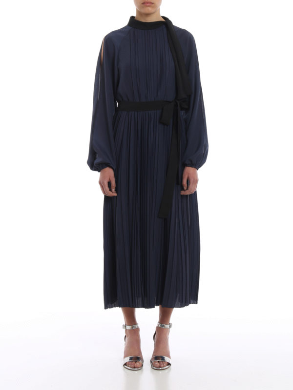 iKRIX SPORTMAX: abiti lunghi - Abito Odeon a pieghe con sciarpina