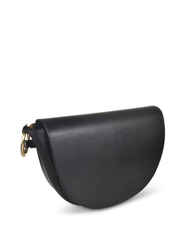 Stella Mccartney Punched logo Marlee bag in black 700082W85421000