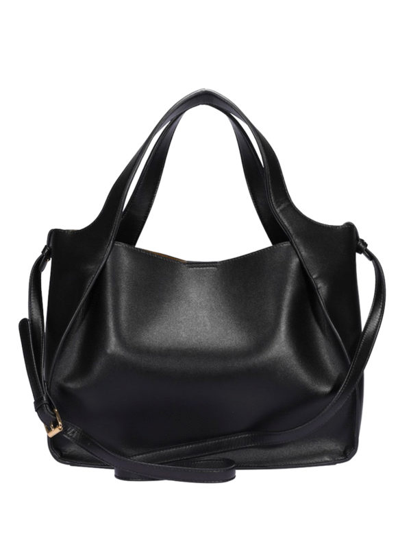 iKRIX STELLA McCARTNEY: totes bags - Perforated logo black faux leather bag