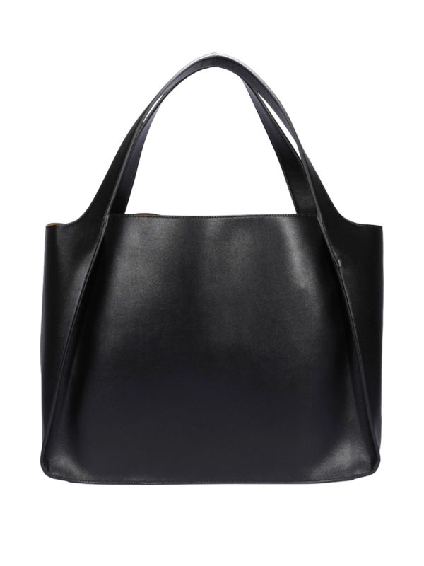 iKRIX STELLA McCARTNEY: totes bags - Perforated logo black faux leather tote