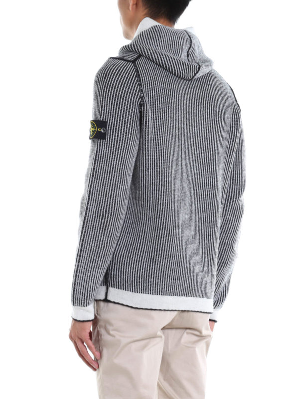 iKRIX STONE ISLAND: Cárdigans - Cárdigans Blancos Para Hombre