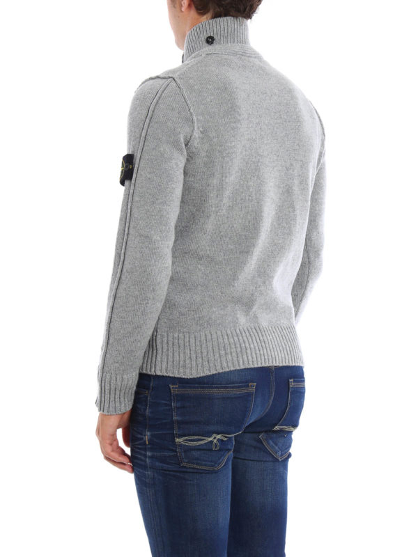 iKRIX STONE ISLAND: Cárdigans - Cárdigans Grises Para Hombre