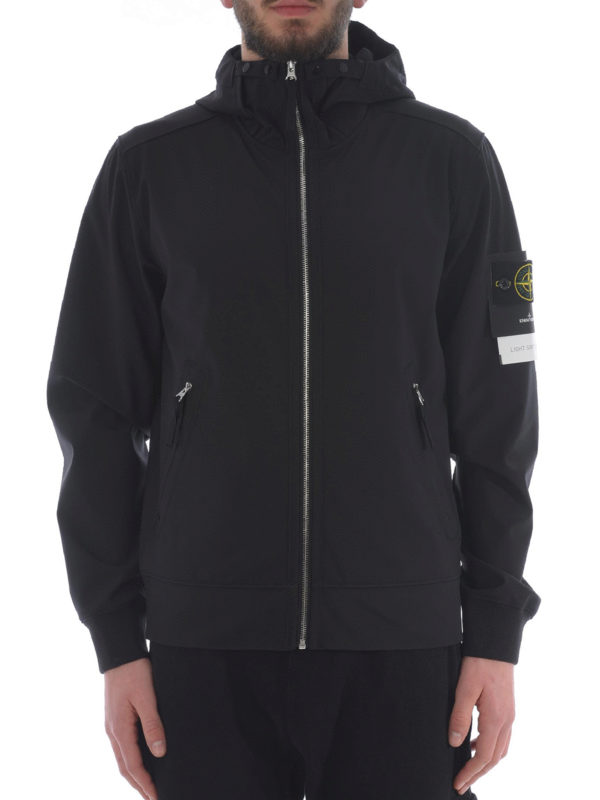 iKRIX STONE ISLAND: casual jackets - Light Soft Shell-R black jacket