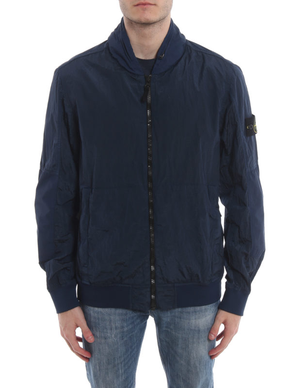 iKRIX STONE ISLAND: casual jackets - Nylon Metal Watro Ripstop blue jacket