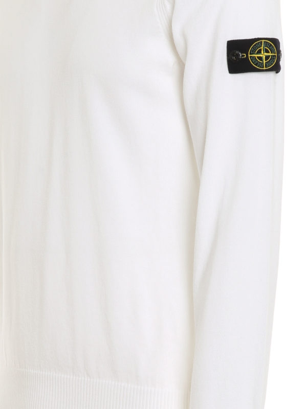 iKRIX Stone Island Junior: Strickpullover mit Rundhalsausschnitt - Rundhalspullover - Weiß