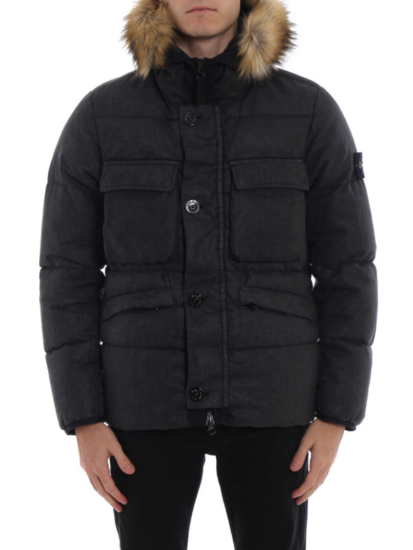iKRIX STONE ISLAND: Kurze Daunenjacken - Daunenjacke - Schwarz