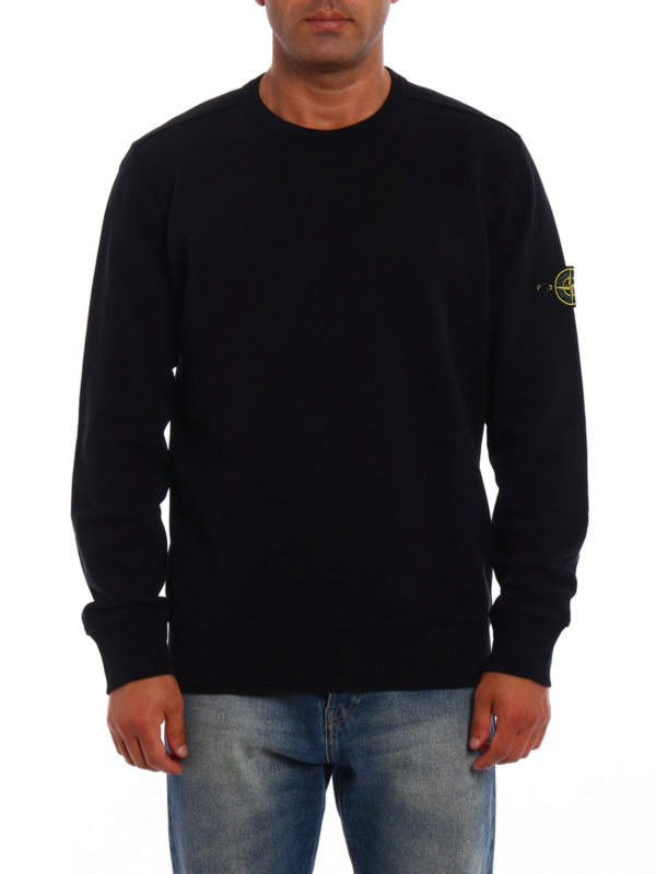 STONE  リブスウェットシャツ ニット　ブラック　M Stone Island スウェットシャツ/セーター - 黒 | 62720V0029