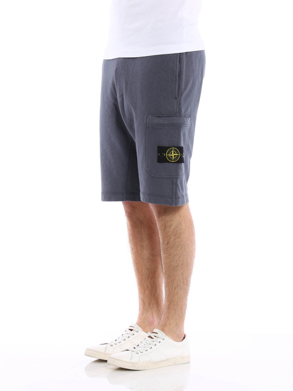 iKRIX STONE ISLAND: Trousers Shorts - Cotton fleece bermuda shorts