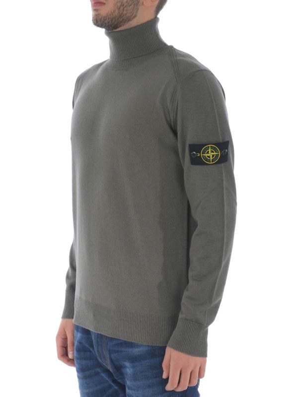 iKRIX STONE ISLAND: Col roulé & Col polo - Pull Col Roulé - Vert Foncé