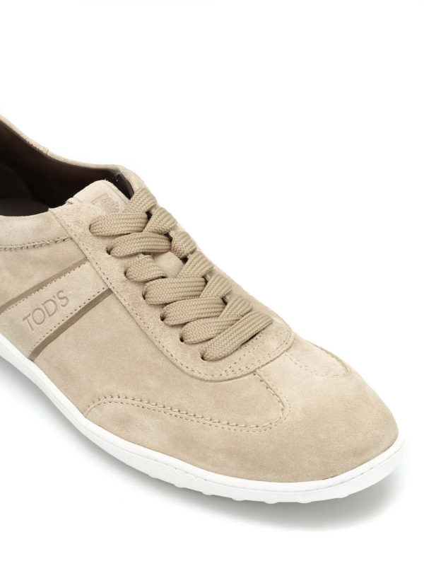 Tod's Active suede lace-up sneakers Beige XXM08A0S480RE0C406