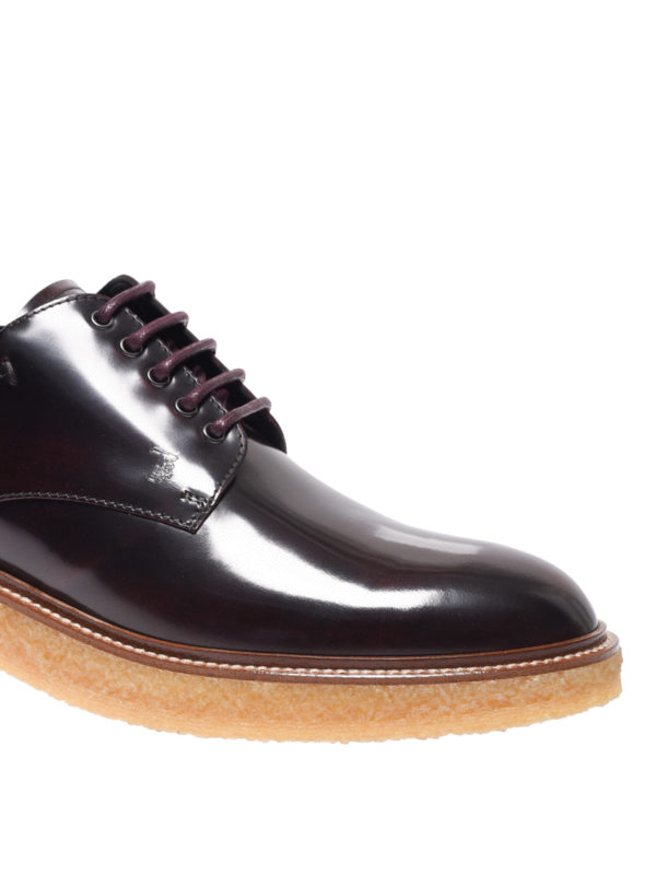 Tod's 編み上げ靴 ボルドー XXM16B00C20AKTR802