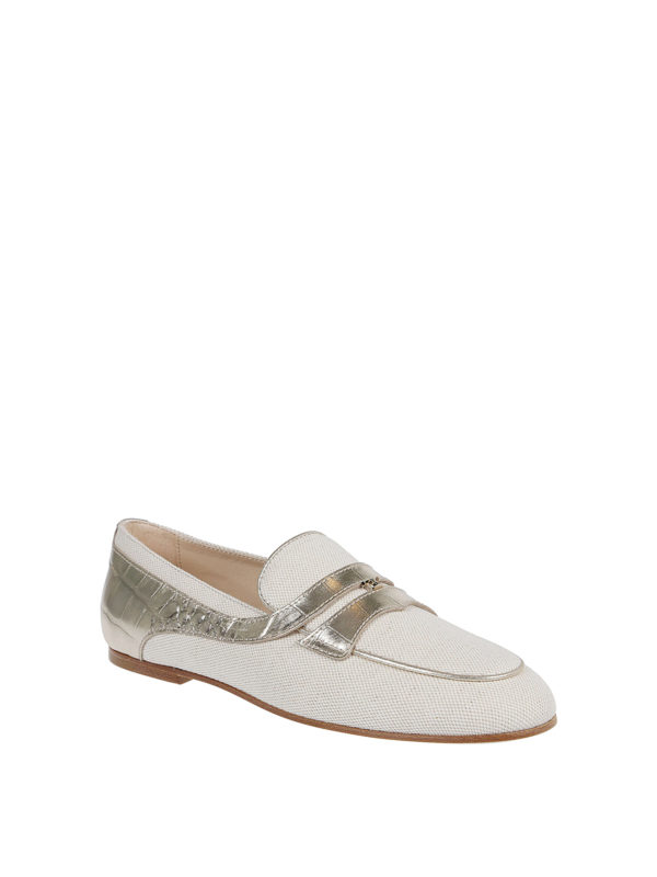 Mocassins Tod's En Cuir Blanc - Pointure 36.5, Occasion Très Bon état