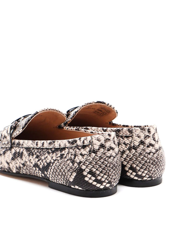Tod's Python effect leather Double-T loafers