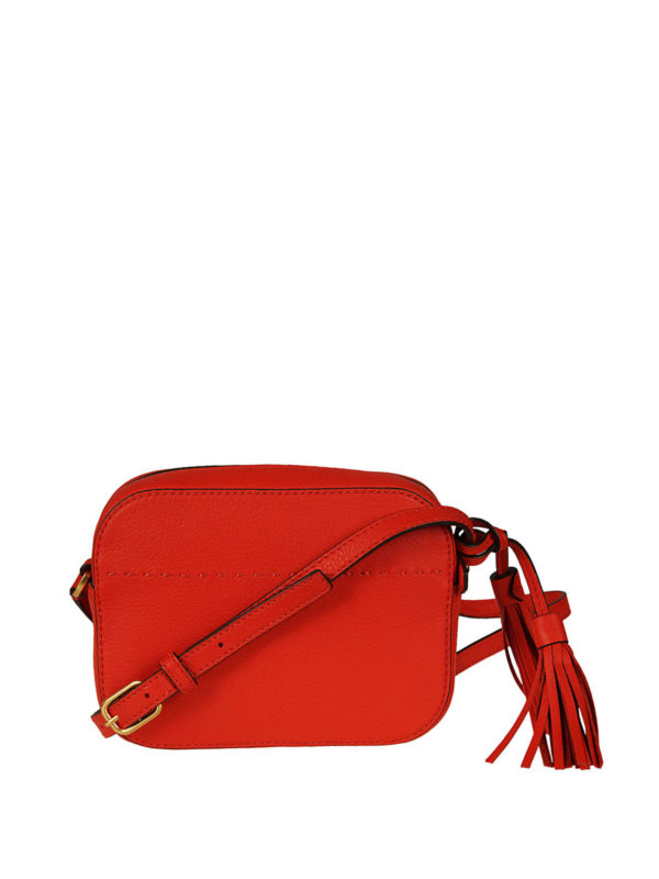 iKRIX TORY BURCH: cross body bags - McGraw red leather camera bag