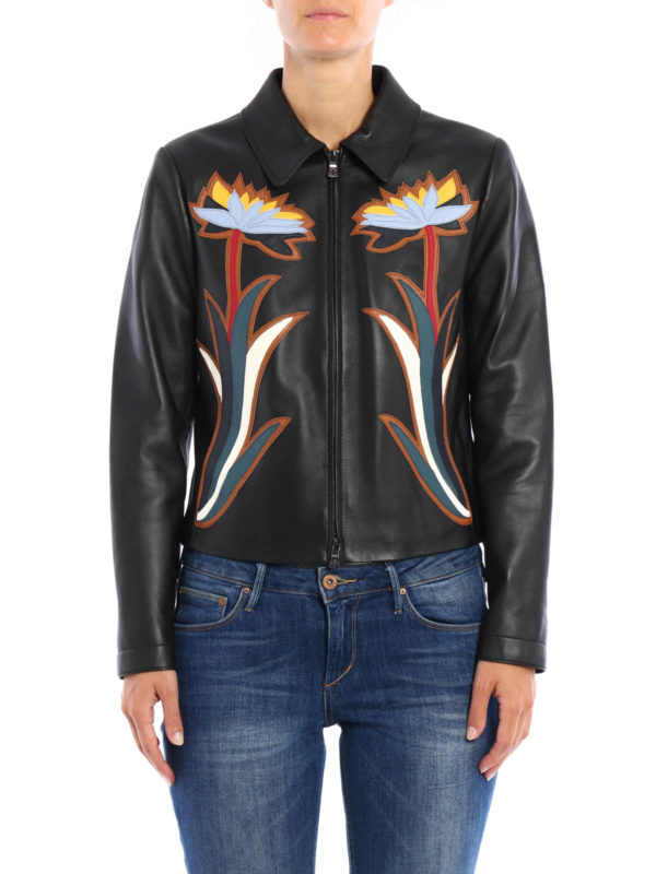 iKRIX TORY BURCH: leather jacket - Maddie leather jacket