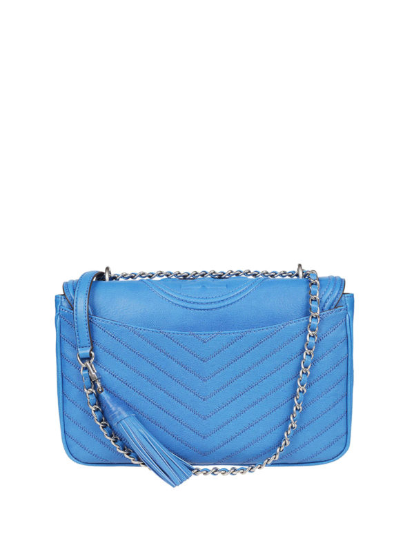iKRIX TORY BURCH: shoulder bags - Fleming tropical blue shoulder bag
