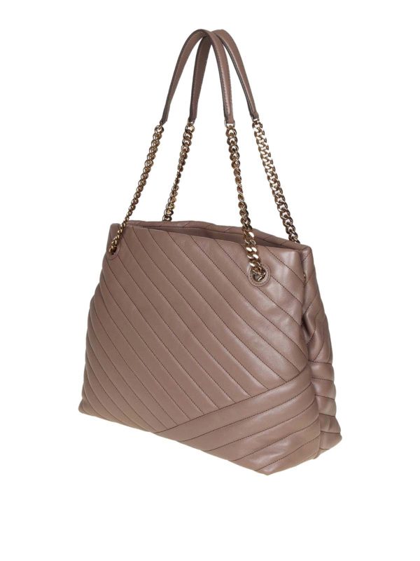 Tory Burch Kira Chevron quilted leather bag Taupe 56757294