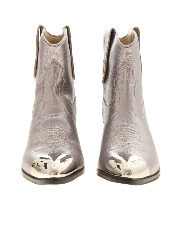 iKRIX TWINSET: ankle boots - Texan silver ankle boots with mirror toe