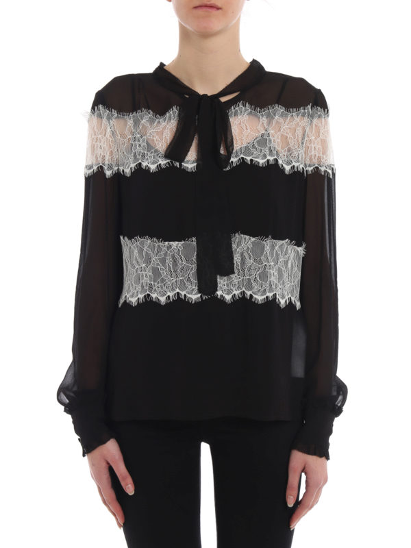 iKRIX TWINSET: blouses - Lace insert chiffon blouse