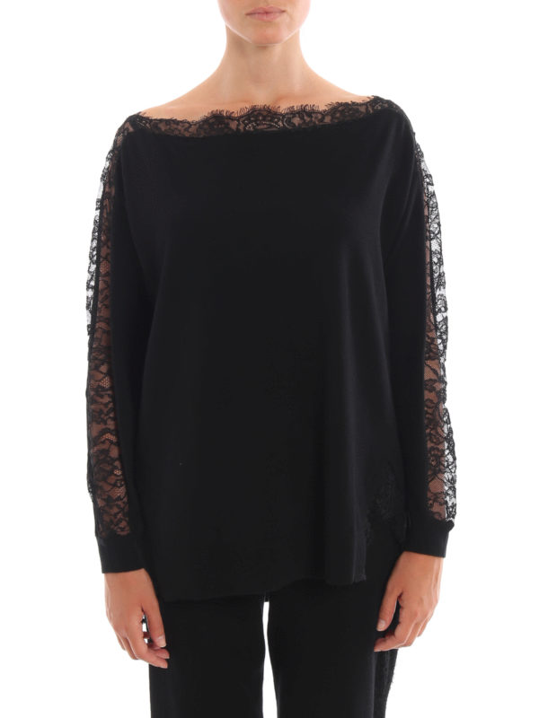 iKRIX TWINSET: U-Boot-Ausschnitt - U-Boot-Pullover - Schwarz